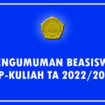PENGUMUMAN BEASISWA KIP-KULIAH TA 2022-2023