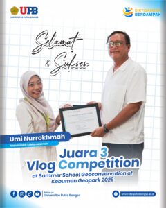 Mahasiswa UPB Raih Juara 3 Vlog Competition pada Ajang Summer School Geoconservation of Kebumen Geopark 2026