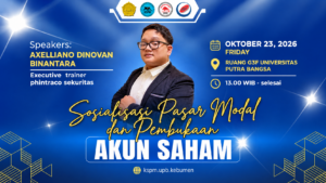 KSPM UPB Gelar Sosialisasi Pasar Modal, Bahas Risiko Indonesia Menuju Standalone Market