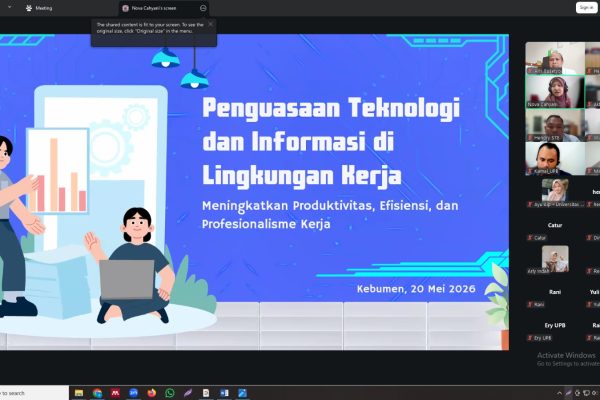 Tingkatkan Literasi Teknologi, LPM UPB Adakan Knowledge Sharing Karyawan